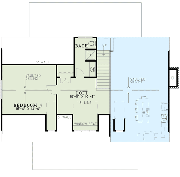 Plan 59154ND: Lake Side Cabin Cottage - Floor Plan - 2nd Floor - Cabin, Coastal, Cottage, Country, Rustic, Vacation