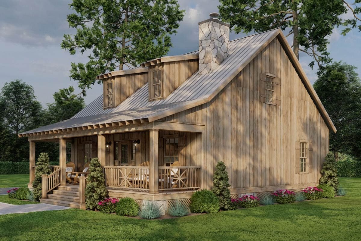 Plan 59156ND: Creekside Cottage - 1400 Sq Ft - Architectural Designs - Image #5 - Cabin, Cottage, Country, Mountain, Rustic, Vacation