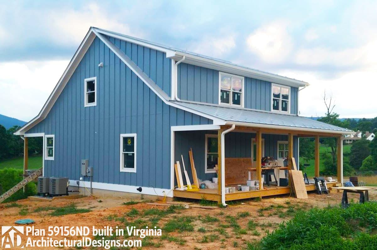 build gallery item - House Plan 59156ND comes to life in Virginia