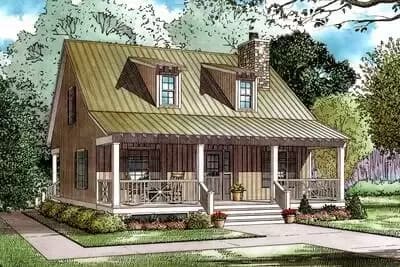 Creekside Cottage - 1400 Sq Ft - Architectural Designs