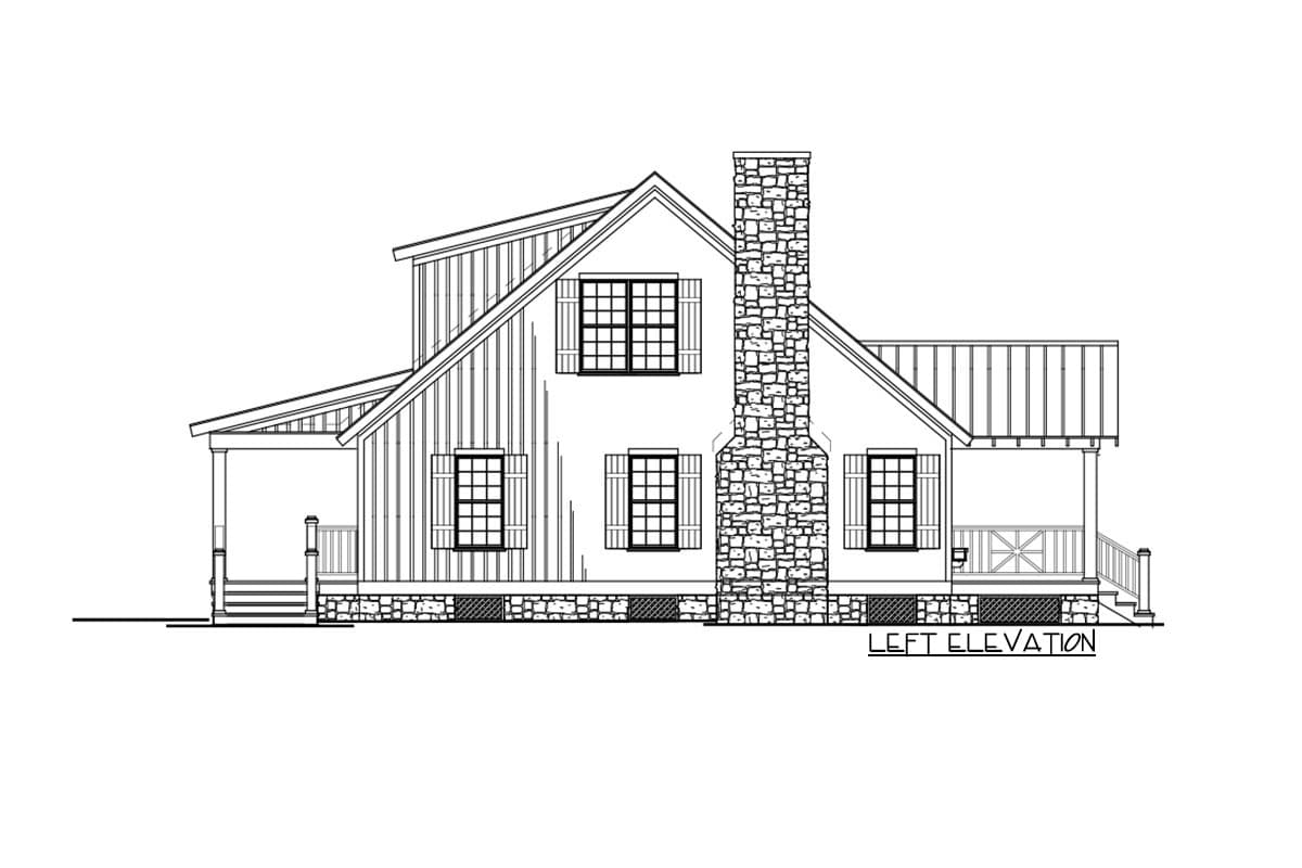 Plan 59158ND: Cabin Cottage - Image #4 - Cabin, Cottage, Country, Mountain, Rustic, Vacation