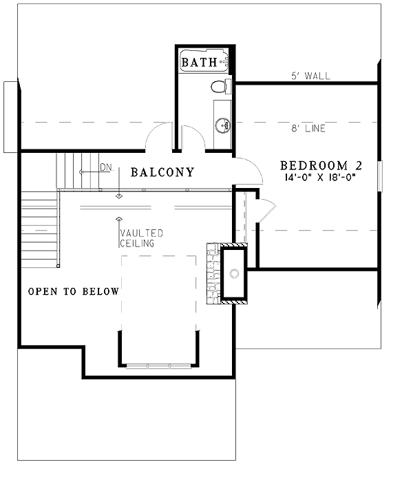Plan 59159ND: Country Cottage House Plan - Floor Plan - 2nd Floor - Cabin, Cottage, Country, Rustic, Vacation
