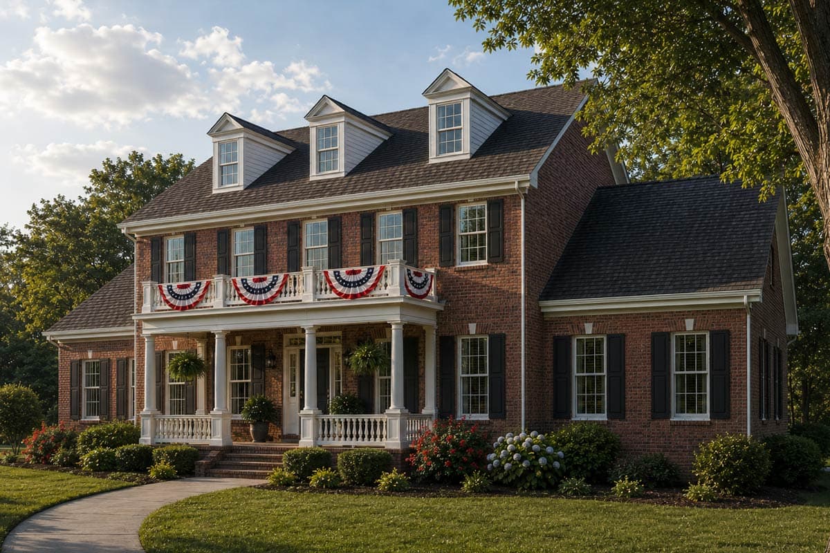 Plan image - 5916ND:5-Bed Georgian-Style Colonial House Plan with Closed Floor Plan - 3400 Sq Ft