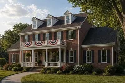 5-Bed Georgian-Style Colonial House Plan with Closed Floor Plan - 3400 Sq Ft