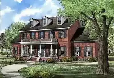 5-Bed Georgian-Style Colonial House Plan with Closed Floor Plan - 3400 Sq Ft