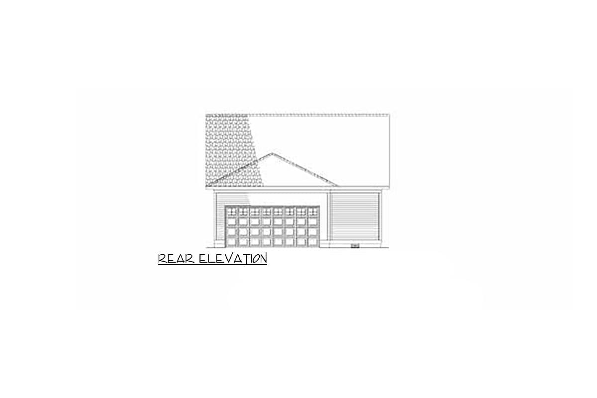 Plan 59162ND: Southern Traditional Design with a Rear-Facing Garage - 1260 Sq Ft - Image #10 - Country, Rustic, Southern, Traditional