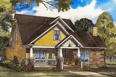 Columned Craftsman Cottage