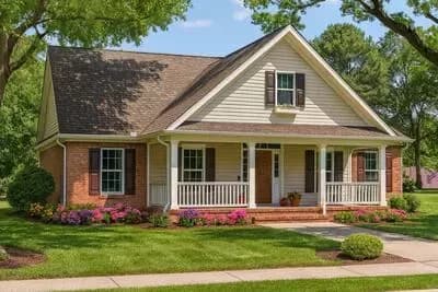 Charming Country Traditional House Plan with Main-Level Master Suite
