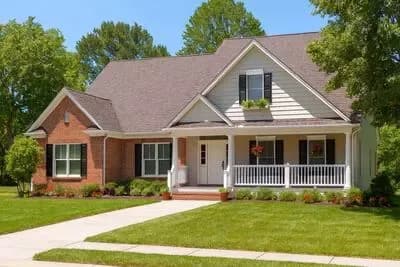 Country Traditional House Plan with Main Level Master Suite