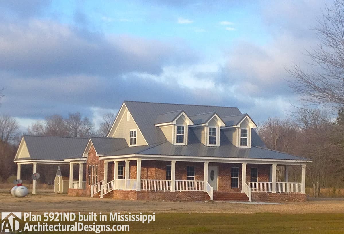 build gallery item - House Plan 5921ND comes to life in Mississippi