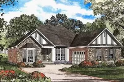 Privacy in a French Country Home Plan