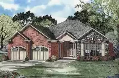 House Plan with Mixed Material Exterior and a Flex Room - 1855 Sq Ft
