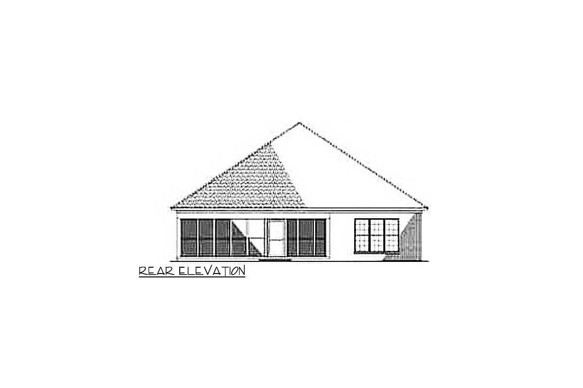 Plan 59225ND: Courtyard Design with Brick and Stone - 1806 Sq Ft - Image #4 - Traditional