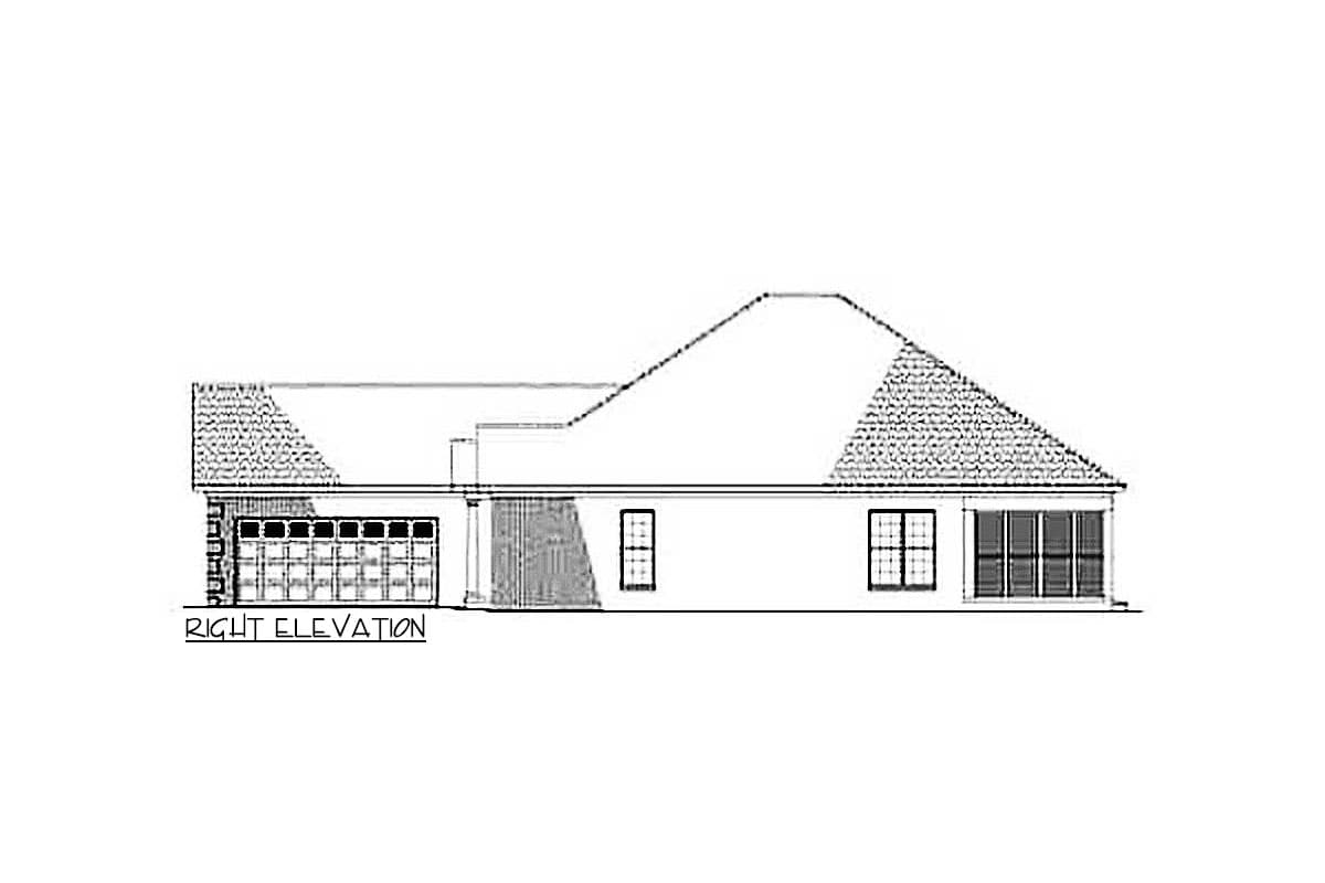 Plan 59225ND: Courtyard Design with Brick and Stone - 1806 Sq Ft - Image #5 - Traditional