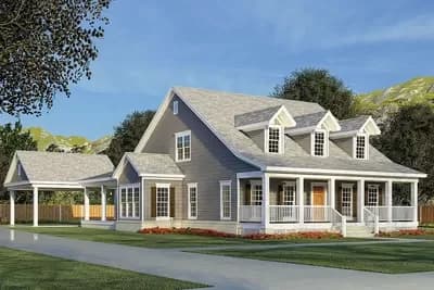 Country Home Plan Offering Convenient Family Living and a Carport