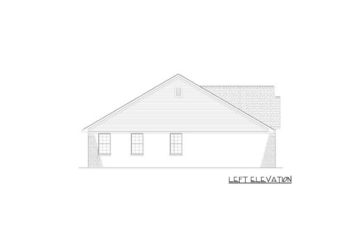 Plan 59233ND: 1250 Square Foot 3-Bed House Plan with 2-Car Garage - Image #4 - Traditional