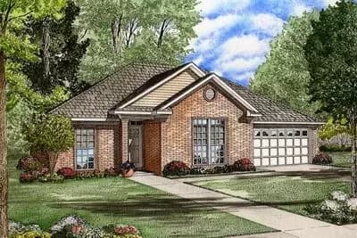 Southern Country Style Home with Split-Beds