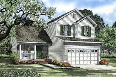 3-Bed House Plan with Cozy Front Porch