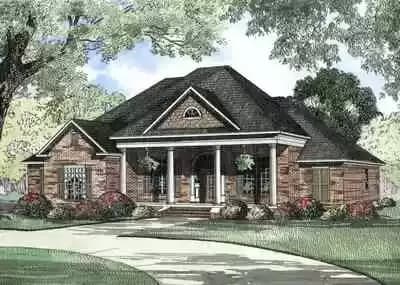 Covered Front Porch Traditional Home - 2556 Sq Ft