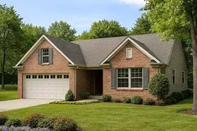 Cozy Ranch House Plan with 3 Bedrooms and Spacious Garage