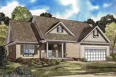 3-Bed House Plan with Great Master Bath