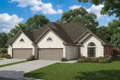 Southern Traditional Duplex House Plan with Matching 1750 Square Foot Units