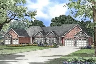 Charming Duplex House Plan with 2 Bed 2 Bath 1387 Sq Ft Units