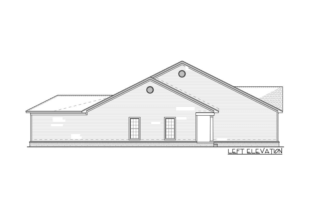 Plan 59342ND: Duplex House Plan with Side-By-Side 2-Bed Units Under 1250 Square Feet - Image #4 - Country, Traditional
