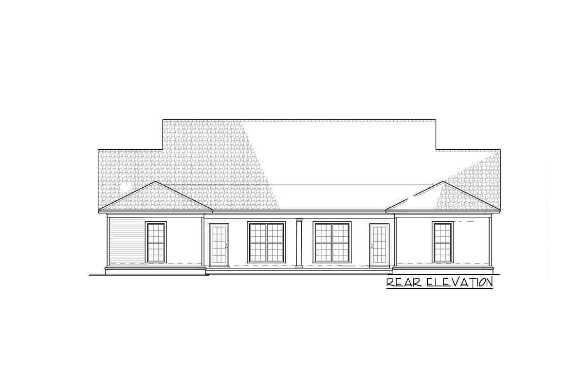 Plan 59342ND: Duplex House Plan with Side-By-Side 2-Bed Units Under 1250 Square Feet - Image #5 - Country, Traditional
