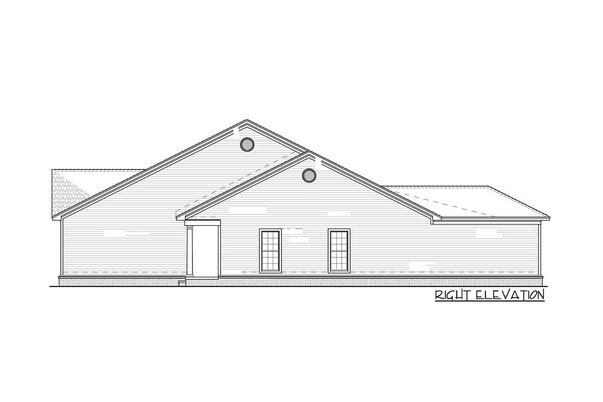 Plan 59342ND: Duplex House Plan with Side-By-Side 2-Bed Units Under 1250 Square Feet - Image #6 - Country, Traditional