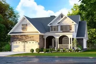 4-Bed Traditional Country House Plan Under 2500 Square Feet