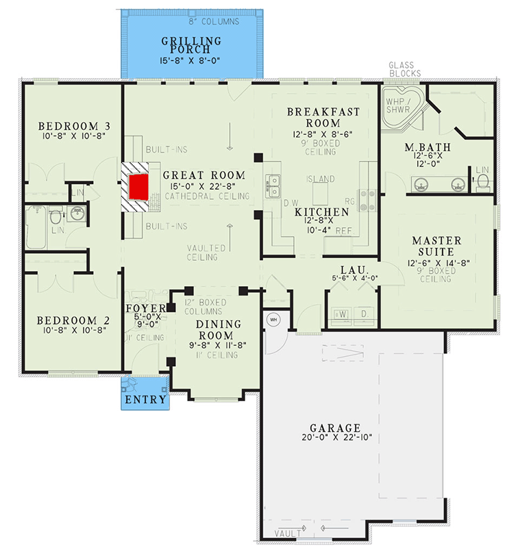 Plan 59351ND: Compact European House Plan - Floor Plan - Main Level - Southern, Traditional
