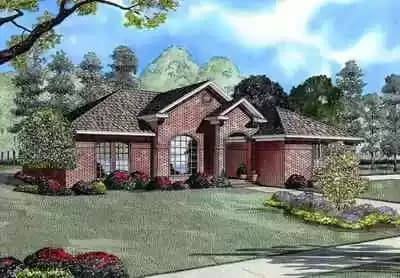 Arched Windows and Covered Entry