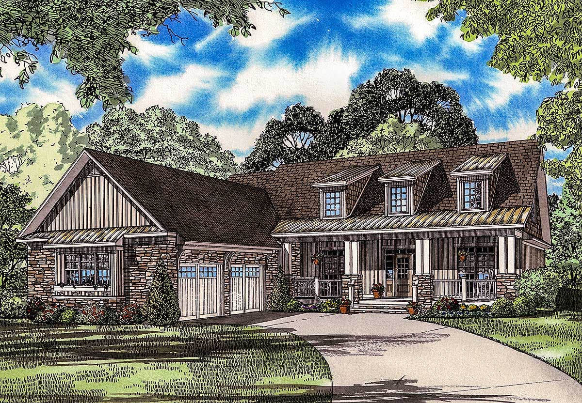 Plan 59379ND: Charming Craftsman Columns - Image #5 - Country, Farmhouse, Modern Farmhouse