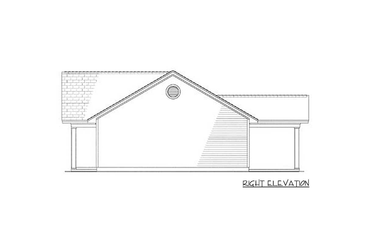 Plan 59385ND: Starter Home Plan with 3 Bedrooms - 930 Sq Ft - Image #4 - Ranch