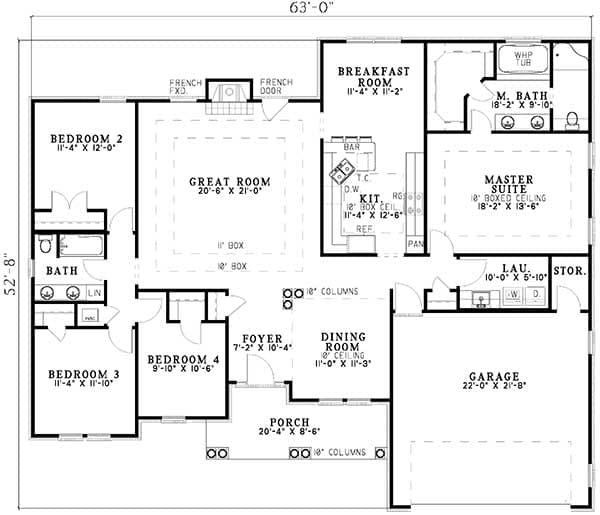 Plan 5939ND: A Grand Master - Floor Plan - Main Level - Traditional