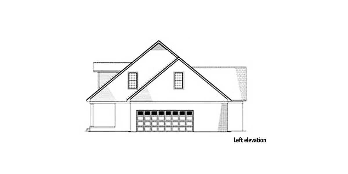 Plan 59394ND: Country House Plan with 3 Dormers Above 8-Foot-Deep Front Porch - 2789 Sq Ft - Image #27 - Country, Southern, Traditional
