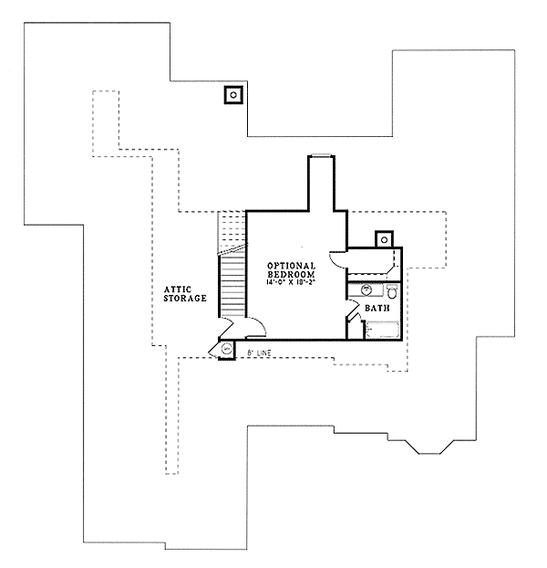 Plan 59427ND: Brick Split Bedroom House Plan - Floor Plan - 2nd Floor - Traditional