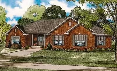 2096 Square Foot Brick Ranch with 3 Beds and Garage Workshop