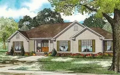 Traditional 3-Bed Home Design with Garage and Workshop - 2096 Sq Ft