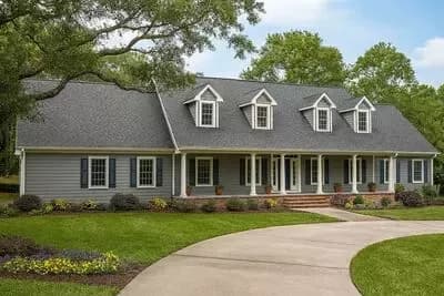 Country House Plan with Main Floor Master Suite