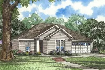 3-Bed Traditional House Plan Under 1500 Square Feet