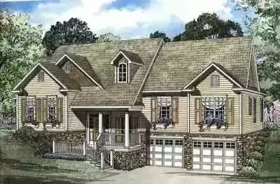 Split Level House Plan with a Vaulted and Open Great Room - 2010 Sq Ft