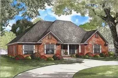 One-Story House Plan with Wide Open Floor Plan - 2394 Sq Ft