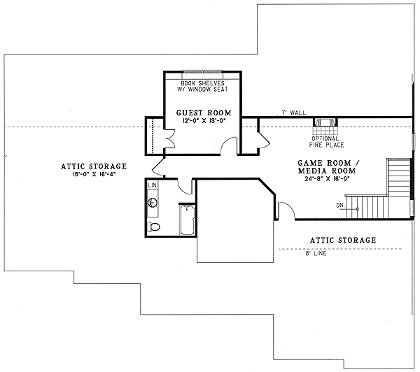 Plan 59543ND: Cozy Country Home Plan - Floor Plan - 2nd Floor - Country