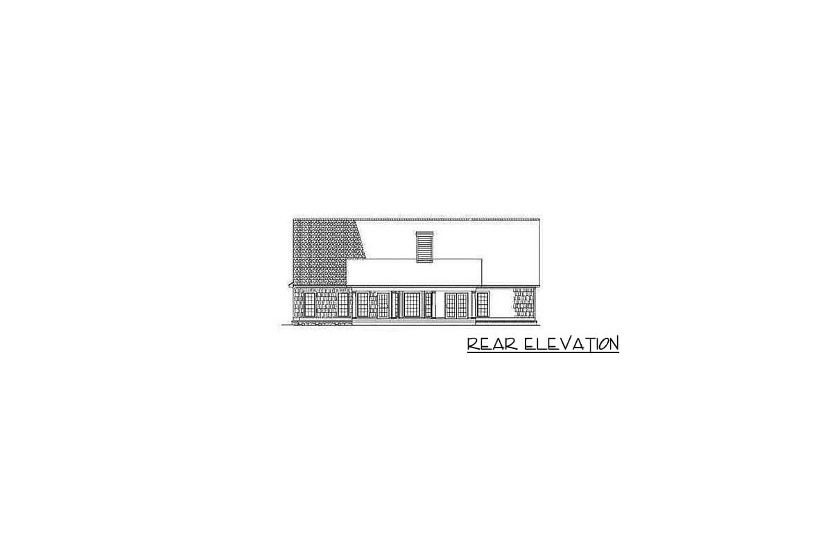 Plan 59557ND: Country Ranch with Angled Fireplace and a Bonus Room - Image #6 - Country