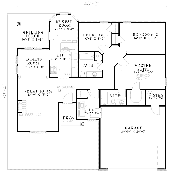 Plan 5956ND: Open Plan Living - Floor Plan - Main Level - Traditional