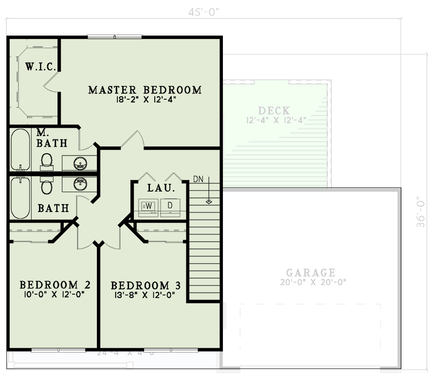 Plan 59561ND: Charming Traditional House Plan with Open Concept Living and Upstairs Master - Floor Plan - 2nd Floor - Country, Traditional
