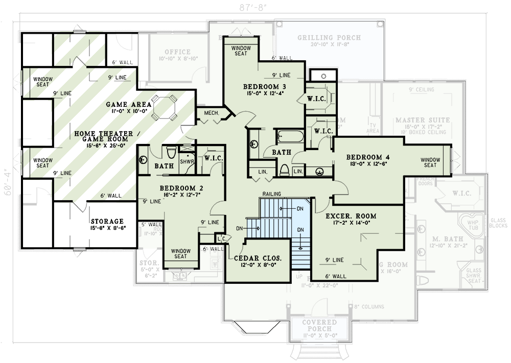 Plan 59565ND: European Traditional House Plan with First-Floor Master Suite and 3-Car Garage - Floor Plan - 2nd Floor - European, Traditional