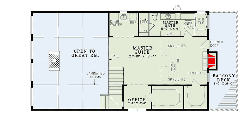 Plan 5957ND: Vacation Retreat with Sensational Master Suite - Floor Plan - 2nd Floor - Traditional